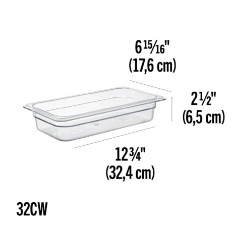 Cuba Gastronom Policarbonato GN 1/3 x 6.5 cm. Cuba Gastronom Policarbonato GN 1/3 x 6.5 cm.