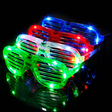 Set N°56 Cotillón Abanico Lentes Led Dientes Luz 3pc Cot002048