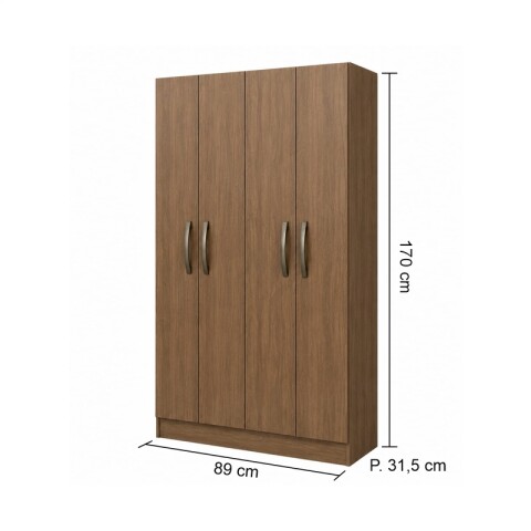 Mueble Multiusos Organizador Ropero de 10 Estantes con 4 Puertas - 170x 89 x 31,5 cm - Tabaco Mueble Multiusos Organizador Ropero de 10 Estantes con 4 Puertas - 170x 89 x 31,5 cm - Tabaco