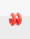 Aros Argollas Color Argollas Esmaltadas Rojas - Rojo Medio