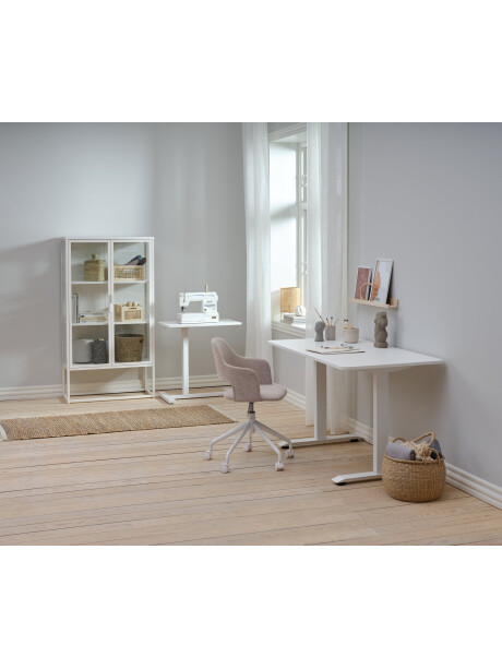Silla escritorio REERSLEV tela arena/blanco Silla escritorio REERSLEV tela arena/blanco