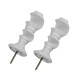 Barrote cortina metal EuroClassic DUO 1,5m + 2 soportes BLANCO