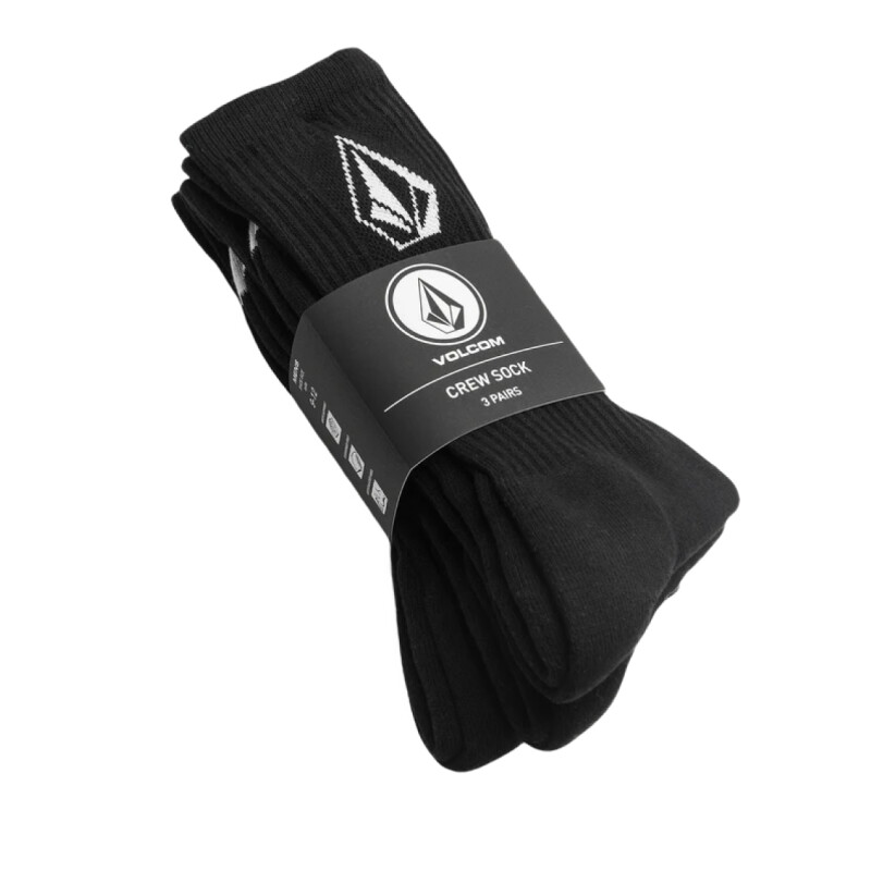 Medias Volcom ABG Full Stone Sock 3PK - Negro Medias Volcom ABG Full Stone Sock 3PK - Negro