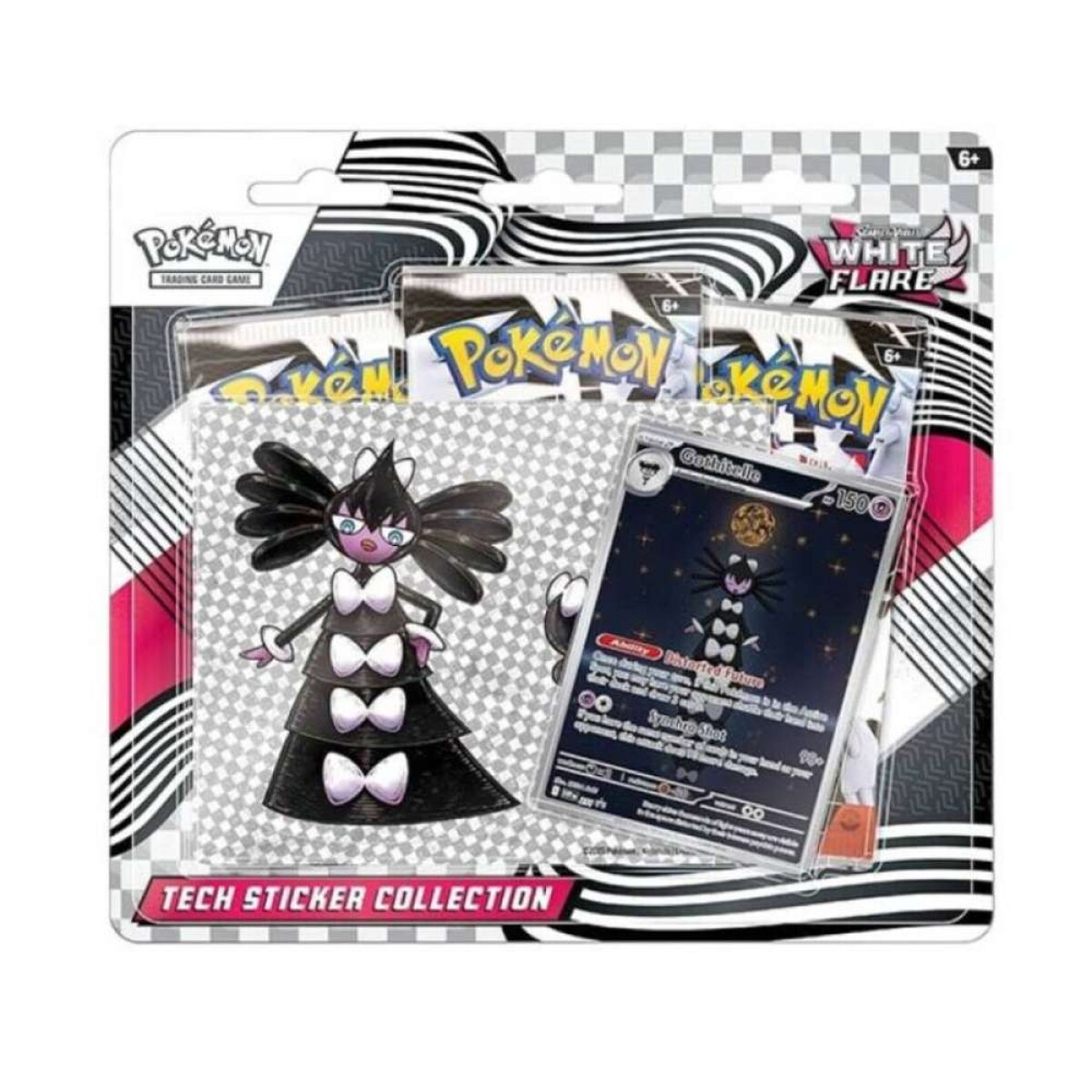 Pokemon White Flare Tech Sticker Collection - Gothitelle 