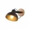Lampara Aplique De Pared Nordico Metal Y Madera Moderno Negro