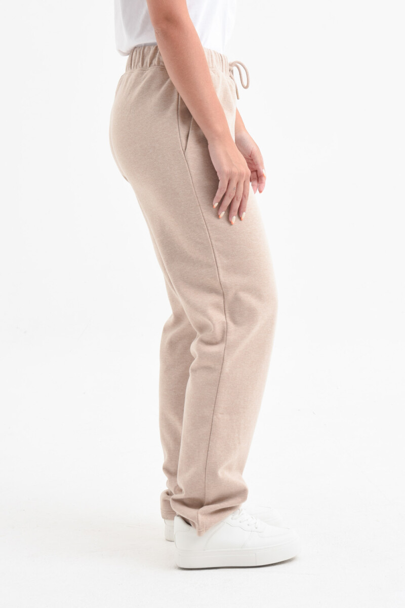 Pantalón deportivo básico Beige Melange