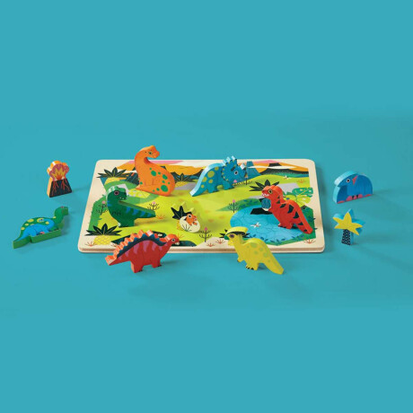 Puzzle Madera Crocodile Creek 16 Piezas con Base 31 Dino