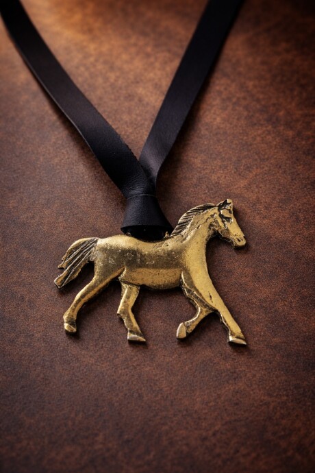 Horsy Necklace Negro / Dorado