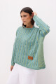 Sweater Oceano Crop Verde/Petroleo