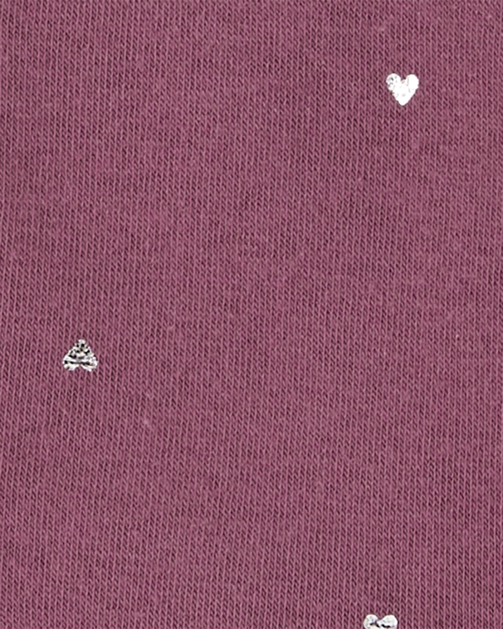 Campera de algodón con felpa con capucha, logo y diseño corazones. Talles 12-24M Sin color