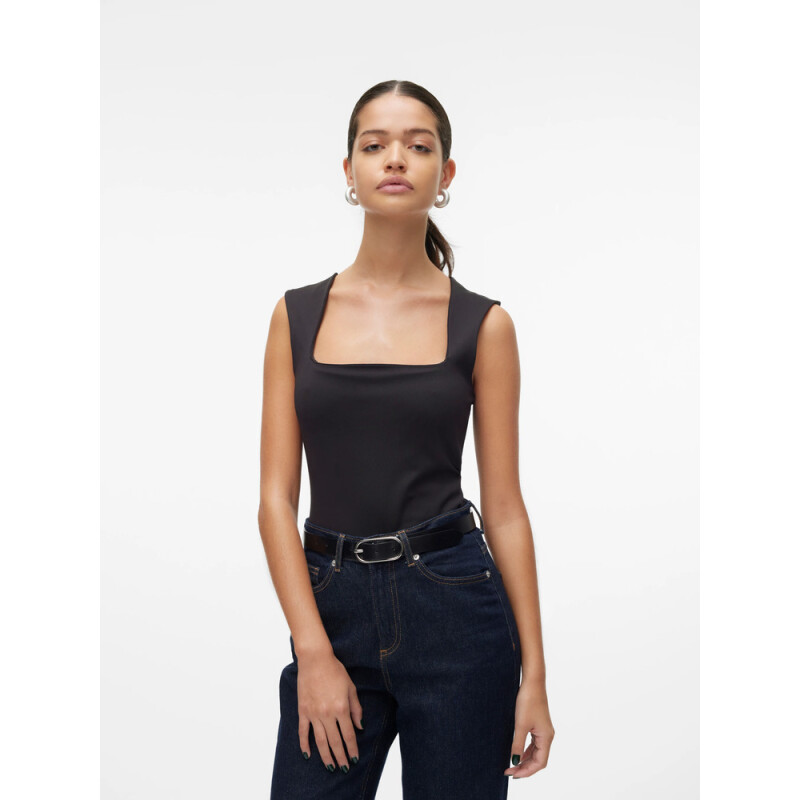 VMMILLION SL SQUARE NECK TOP SB5 TS BLACK