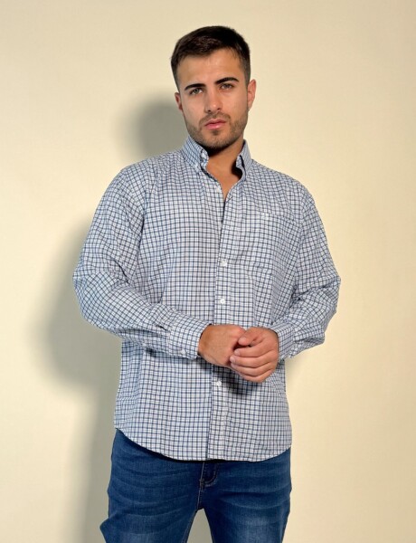 Camisa a cuadros Baco Azul