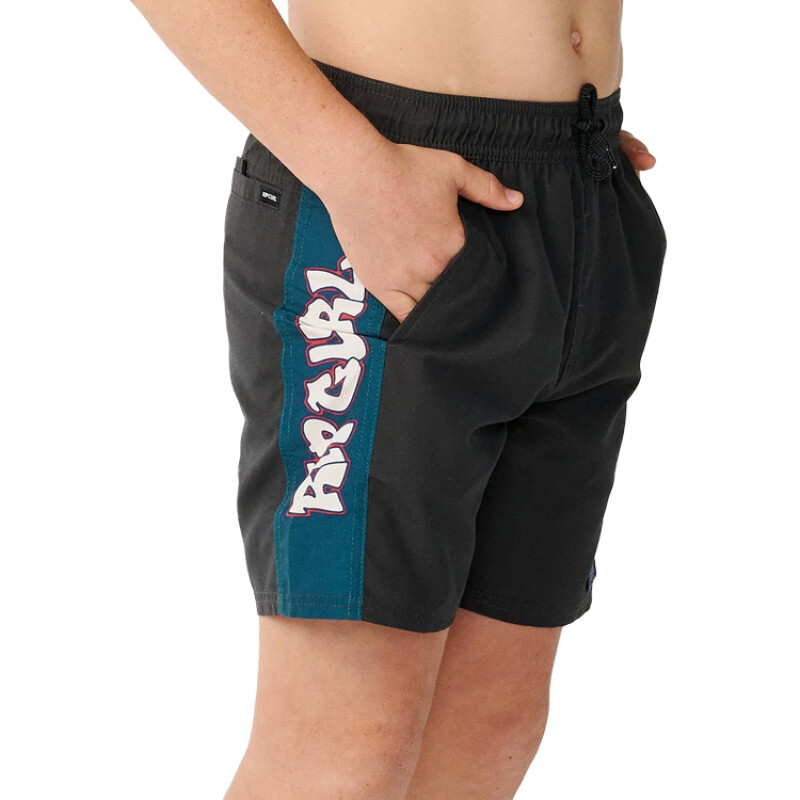 Short Rip Curl de niño Surf Shack Panel - Negro Short Rip Curl de niño Surf Shack Panel - Negro