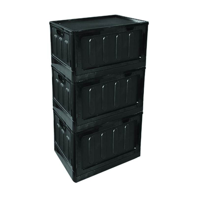 Caja organizadora plegable 75 lts NEGRO