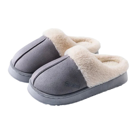 Set Invierno Pantuflas Gamuza + Calienta Cama 1Pza HTS Gris