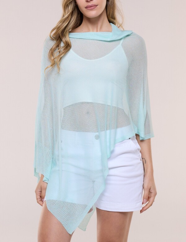 Poncho Traslúcido VERDE AGUA