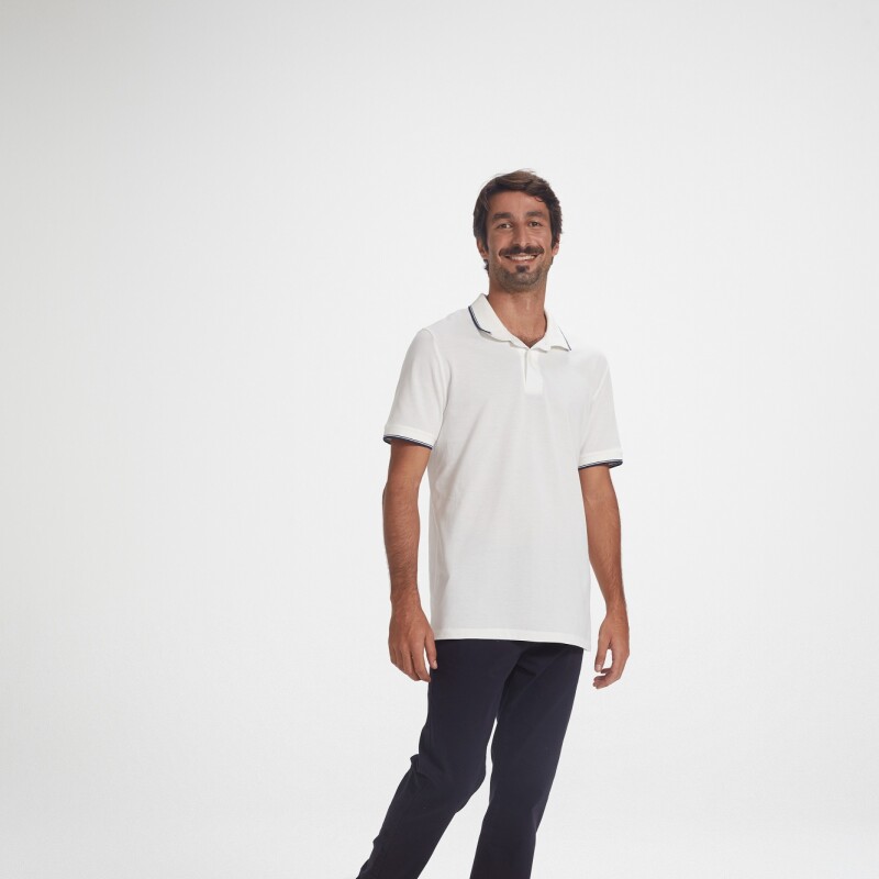 CAMISA POLO MM MASC OFF WHITE