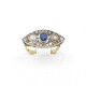 Anillo Antiguo En Oro 18K Con Brillantes, Diamantes Y Zafiro Anillo Antiguo En Oro 18K Con Brillantes, Diamantes Y Zafiro