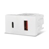 TOMA DOBLE USB A+C 30w. BLANCO SIST. MOD. TOMA DOBLE USB A+C 30w. BLANCO SIST. MOD.