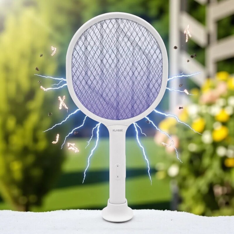 Raqueta mata mosquitos Klasse recargable | Descarga de 5V. | Color blanco Raqueta mata mosquitos Klasse recargable | Descarga de 5V. | Color blanco