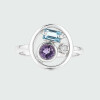 Anillo Bioma de MOON en Plata 925 con brillante y piedras semipreciosas Anillo Bioma de MOON en Plata 925 con brillante y piedras semipreciosas
