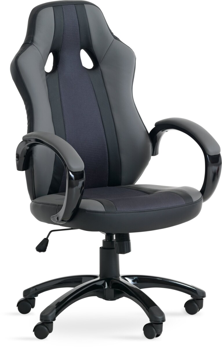Silla gaming AGGESTRUP polipiel gris/negro 
