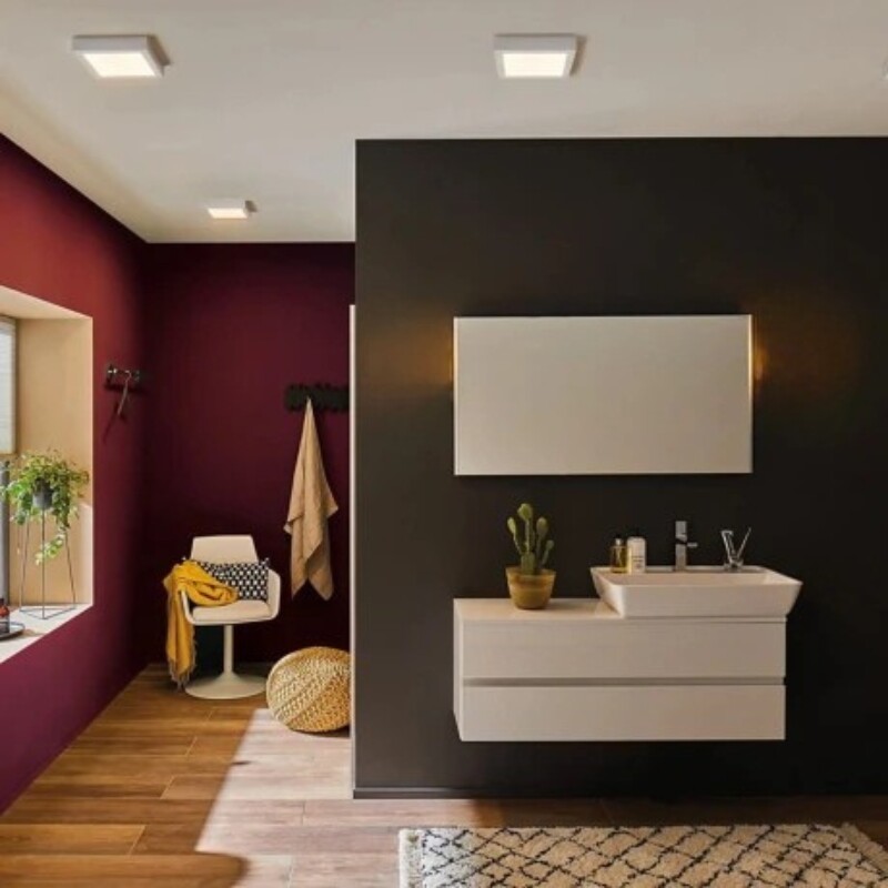 PLCA012 Panel LED Cuadrado de Adosar 12W Luz Neutra