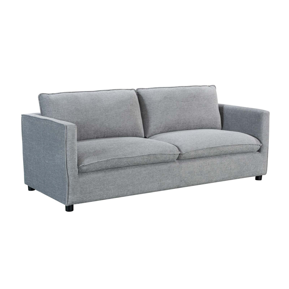 SOFÁ 3 CUERPOS TELA GRIS AMSTERDAM