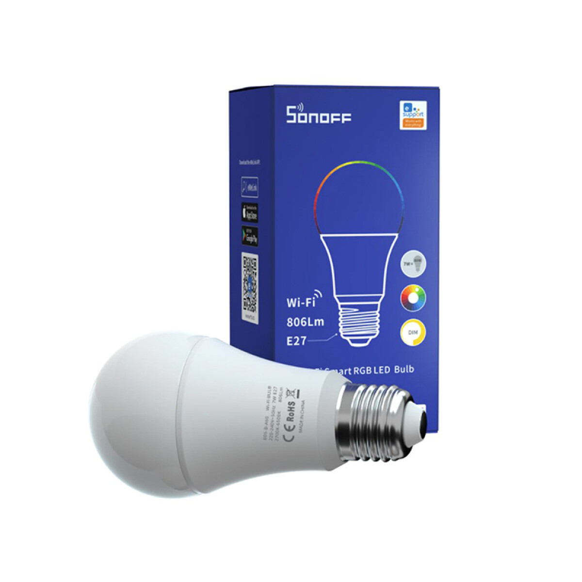 Lámpara LED bulbo 9W E27 RGB WIFI - B05BA60 SONOFF - SO0515 