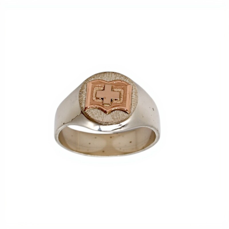 Anillo Profesión Registros Médicos -Plata y Oro-Sin Piedra-AP5027 sinpiedra