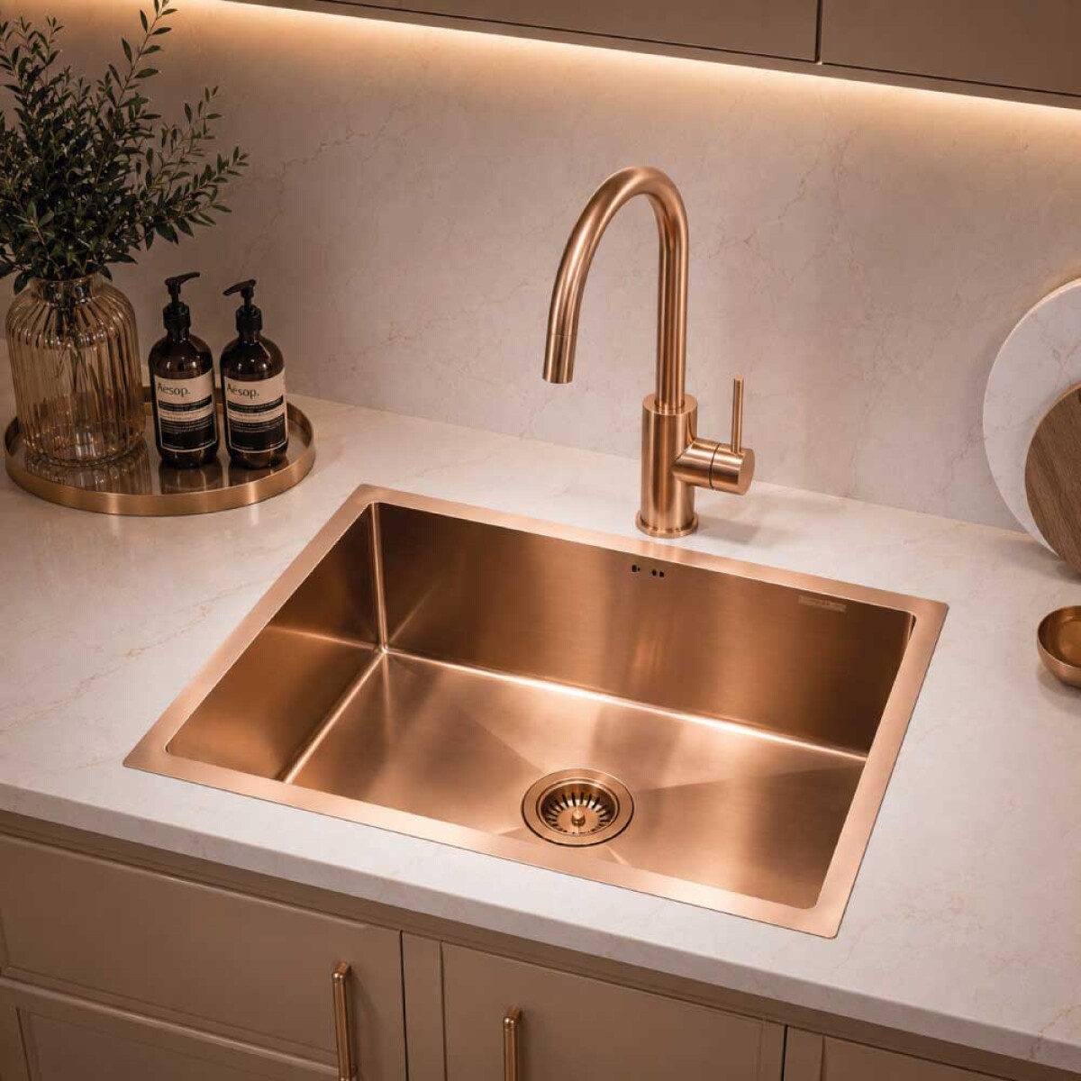 Pileta simple champagne 60 x 45 