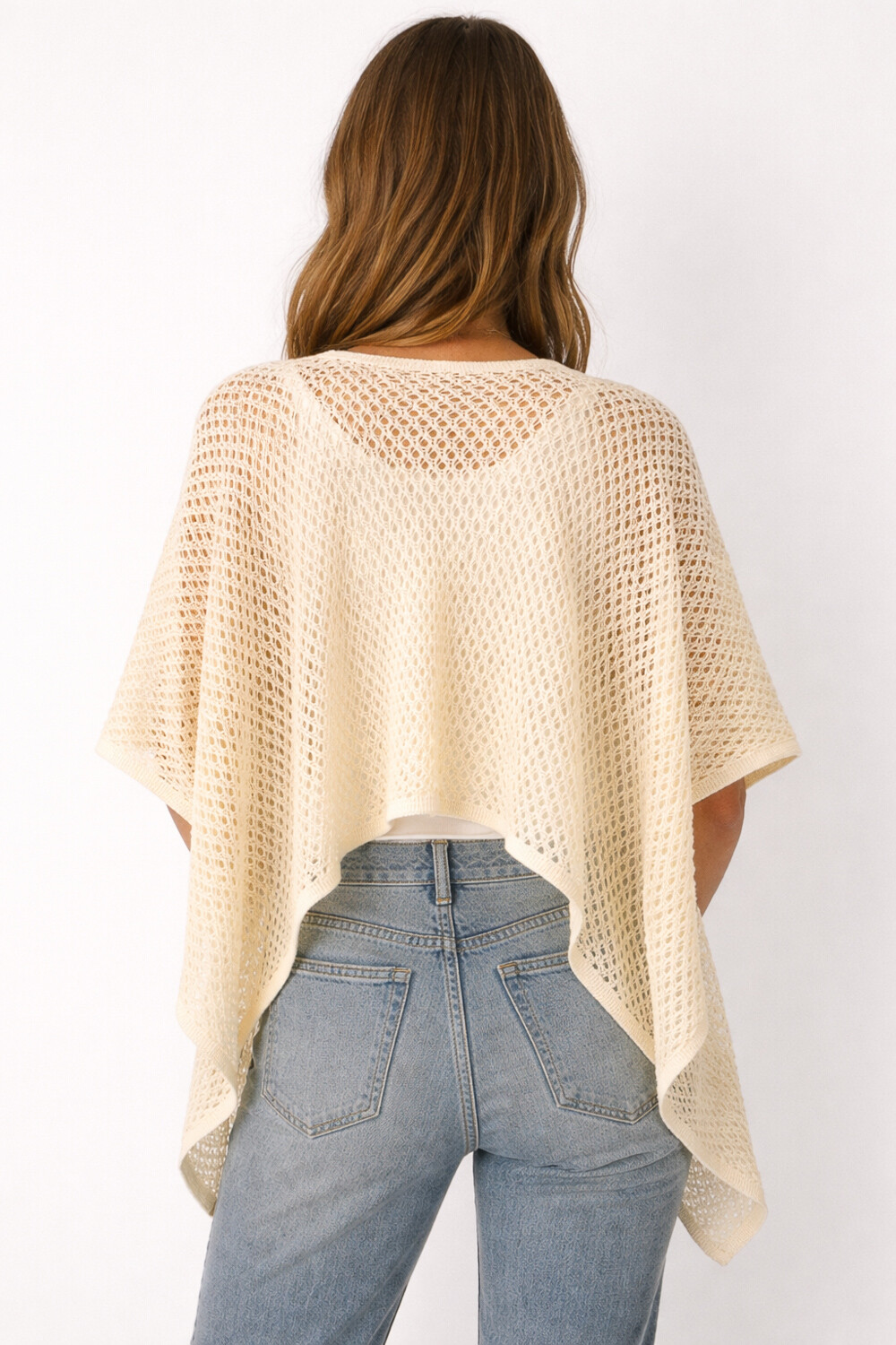 Poncho Violeta Beige