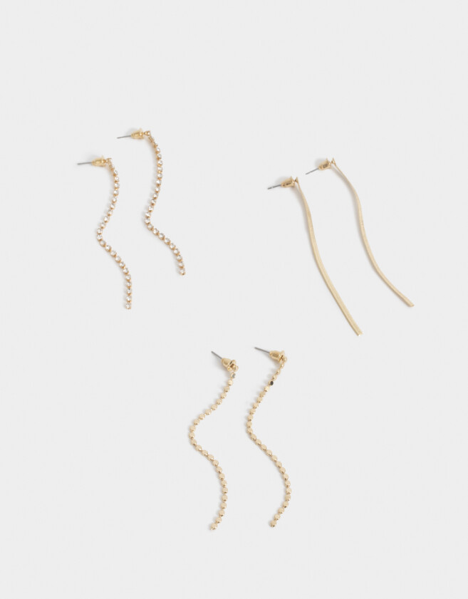 Aros Sets Con strass Set De Aros Con Strass - Dorado