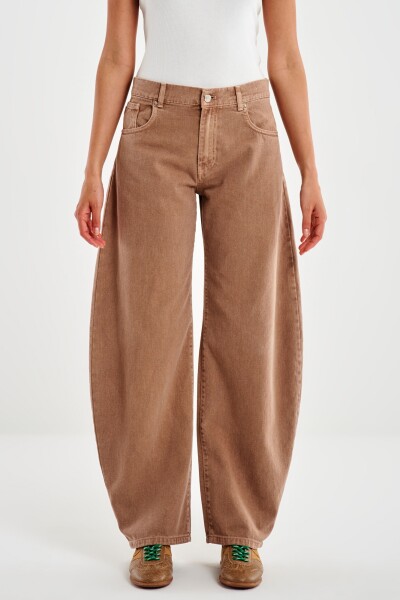 PANT RELAXED FIT Marron