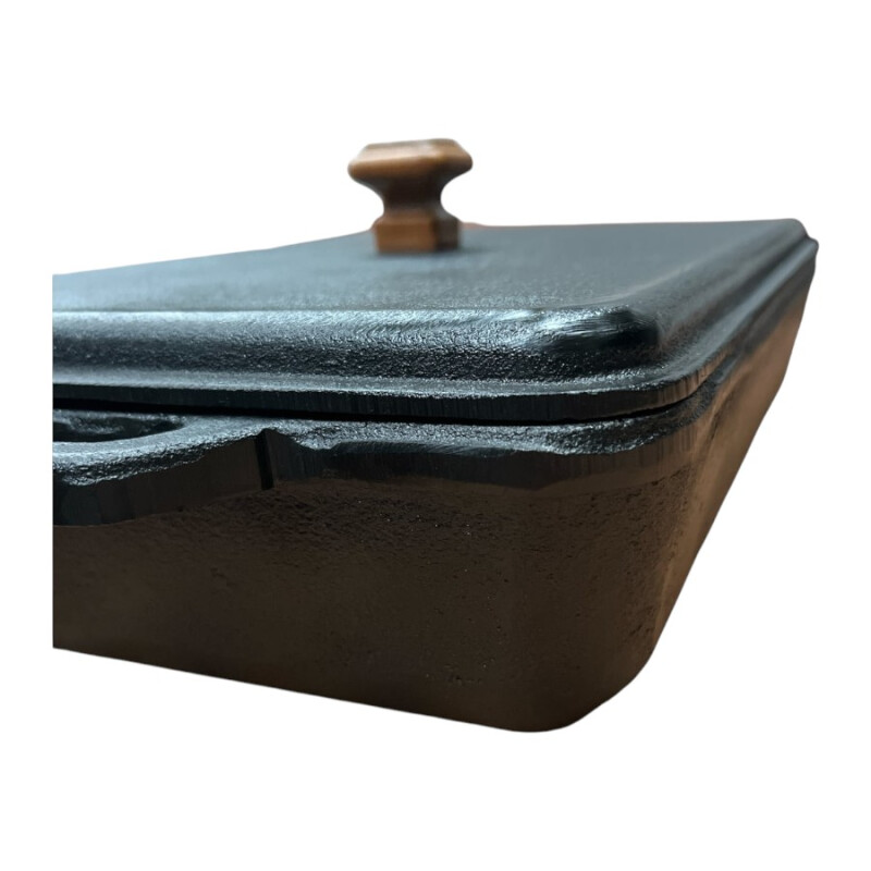 Asadera De Fundición Con Tapa 33x23 Asadera De Fundición Con Tapa 33x23