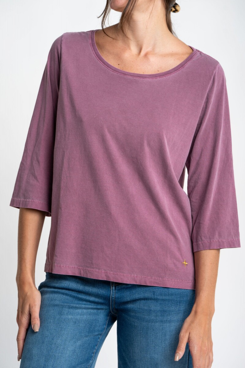 Remera Lavada Bordeaux