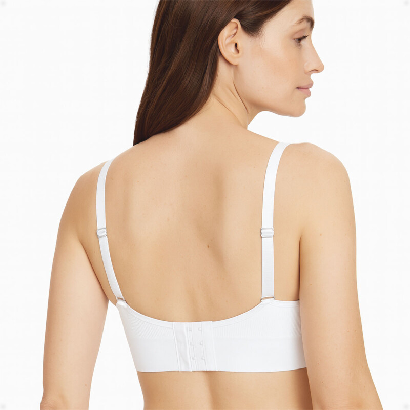 Soutien Top Deportivo Con Tiras Y Broche Color Blanco