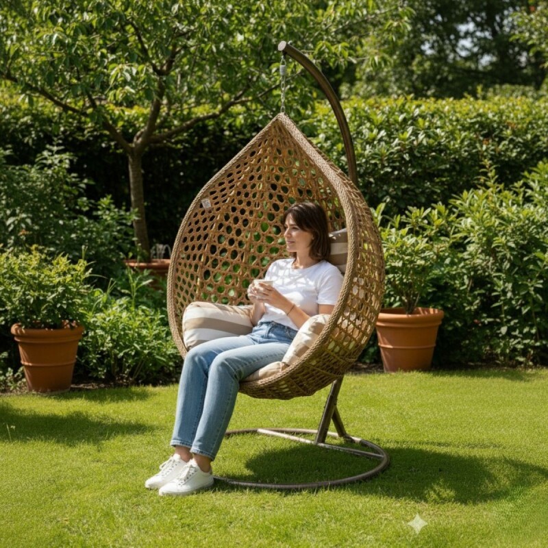 HAMACA COLG BEIGE C/ALMOHADON Unica