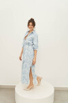 CAMISERO BRENDA MAXI BOTANICAL BLUR BLUE CAMISERO BRENDA MAXI BOTANICAL BLUR BLUE