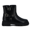 Darkness Bota De Dama Casual Con Tira Y Hebillas Negro