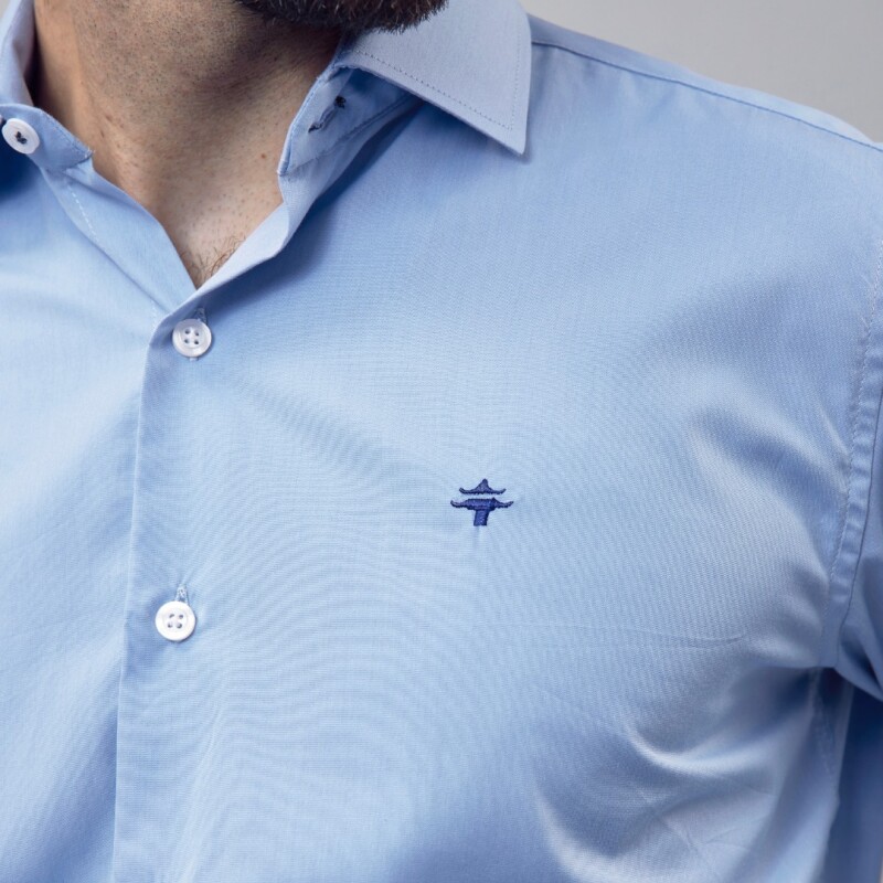 Camisa Luxury Celeste claro