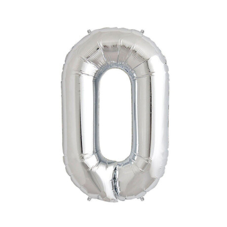 Globo Nº 0 Plata 75 cm Sc