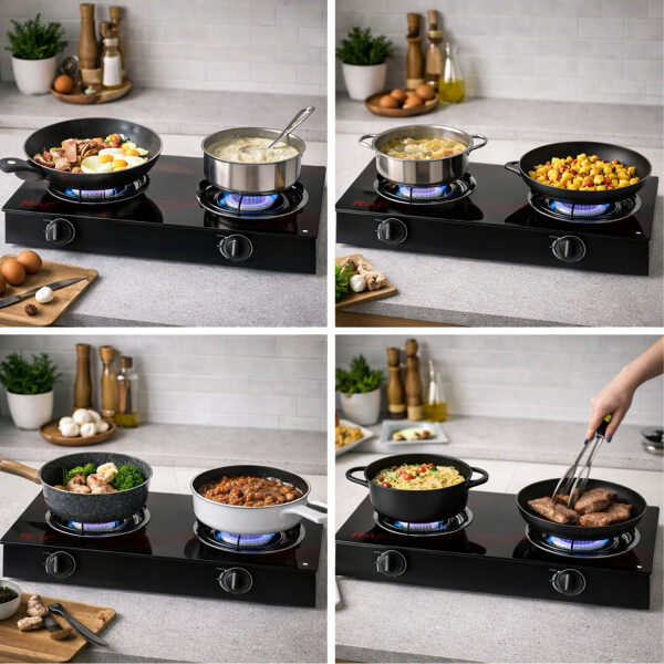 Anafe A Gas Encimera 2 Quemadores R8051 ANAFE RAF 2 QUEMADORES A GAS R8051