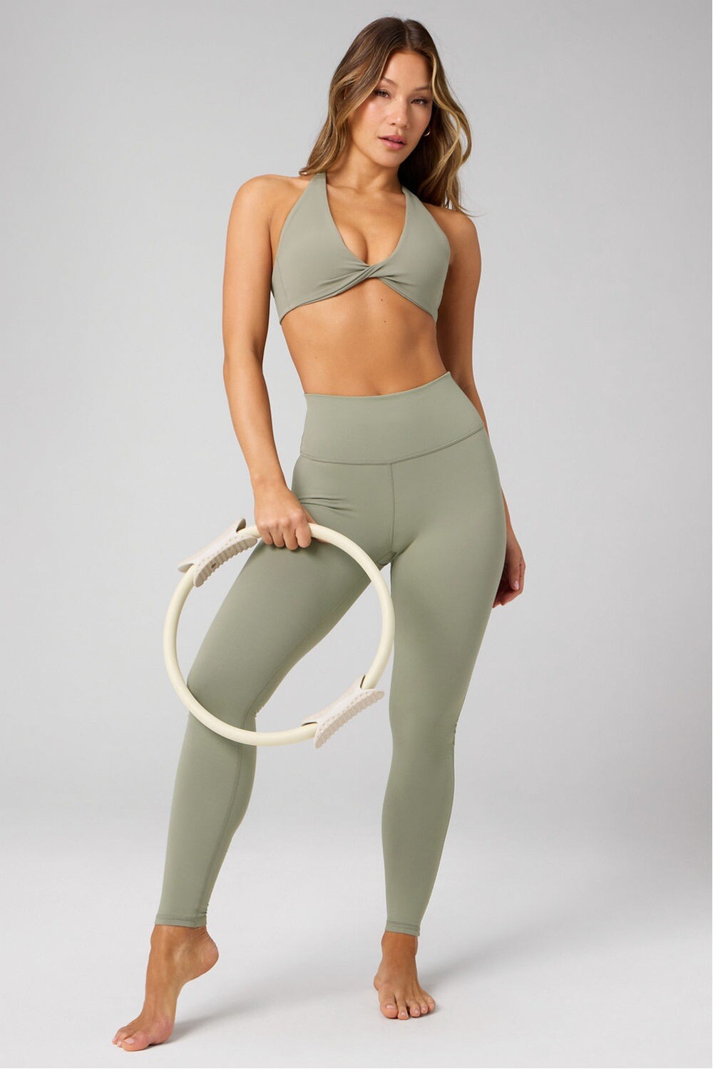 Top Pureluxe Plunge Low Impact Bra Mujer Seagrass
