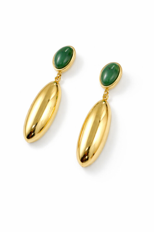 Caravanas de acero con piedra dorado