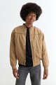Campera bomber de nylon KHAKI