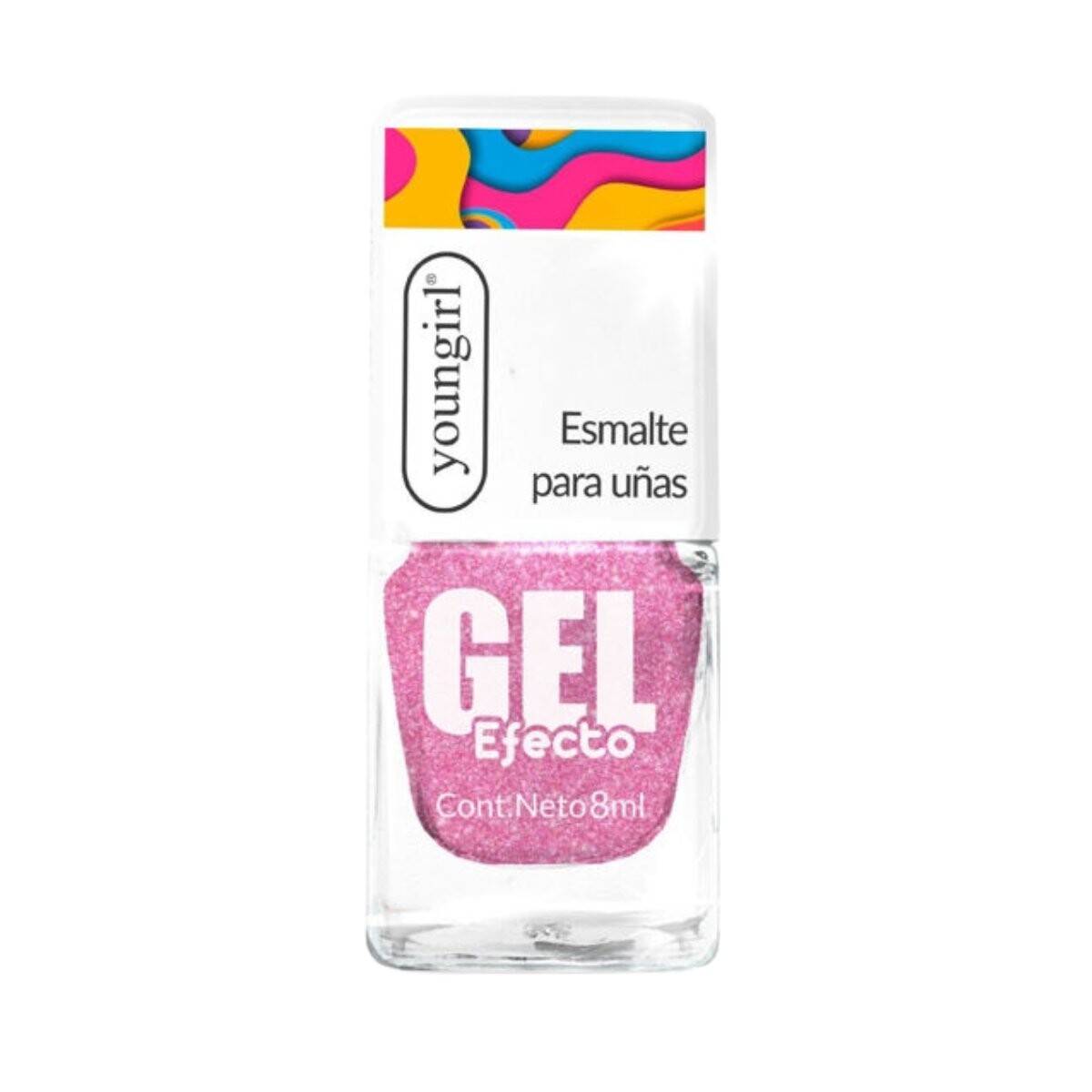 ESMALTE PARA UÑAS EFECTO GEL YOUNGIRL 8ML NUMERO 07- ROSA PERLADO 