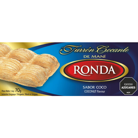 TURRON CROCANTE RONDA MANI 70G COCO TURRON CROCANTE RONDA MANI 70G COCO