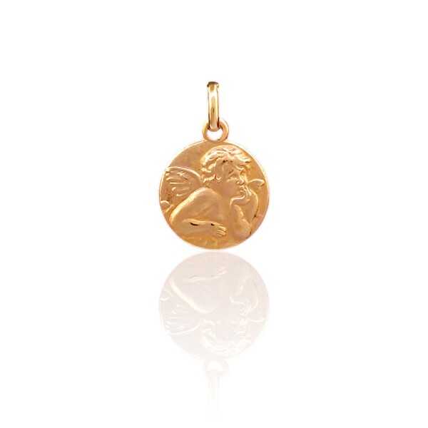 Dije Ángel de la guarda-Oro bajo-Sin Piedra-CP8607 Sinpiedra