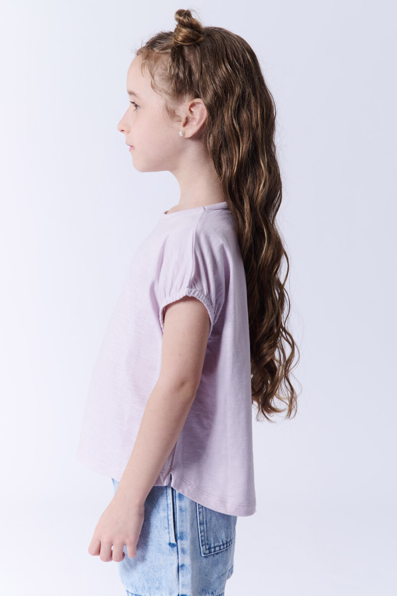 Remera crop Lila
